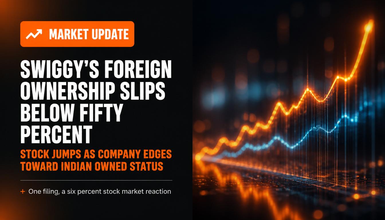 Swiggy’s Foreign Ownership Slips Below Fifty Percent For First Time